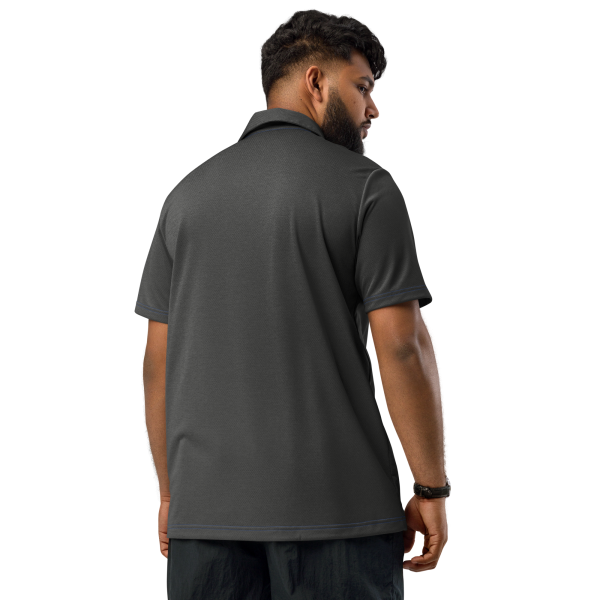 adidas space dyed polo shirt black melange back 673e315165e2e.png